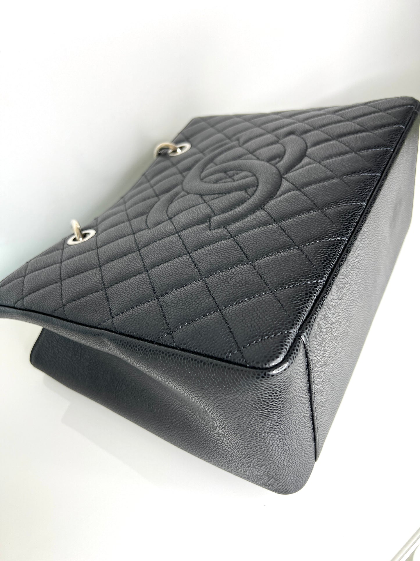 Chanel Large GST Black Caviar Leather Shopping Shoulder Bag