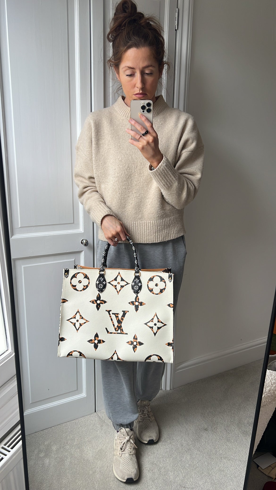 Louis Vuitton Limited Edition On the Go GM Jungle Giant Monogram Ivory Havana Beige (RRP £2,450)