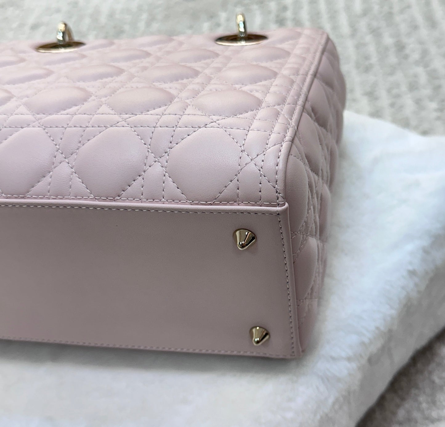 My Lady Medium Lady Dior Bag Pink Cannage Lambskin Flap Bag