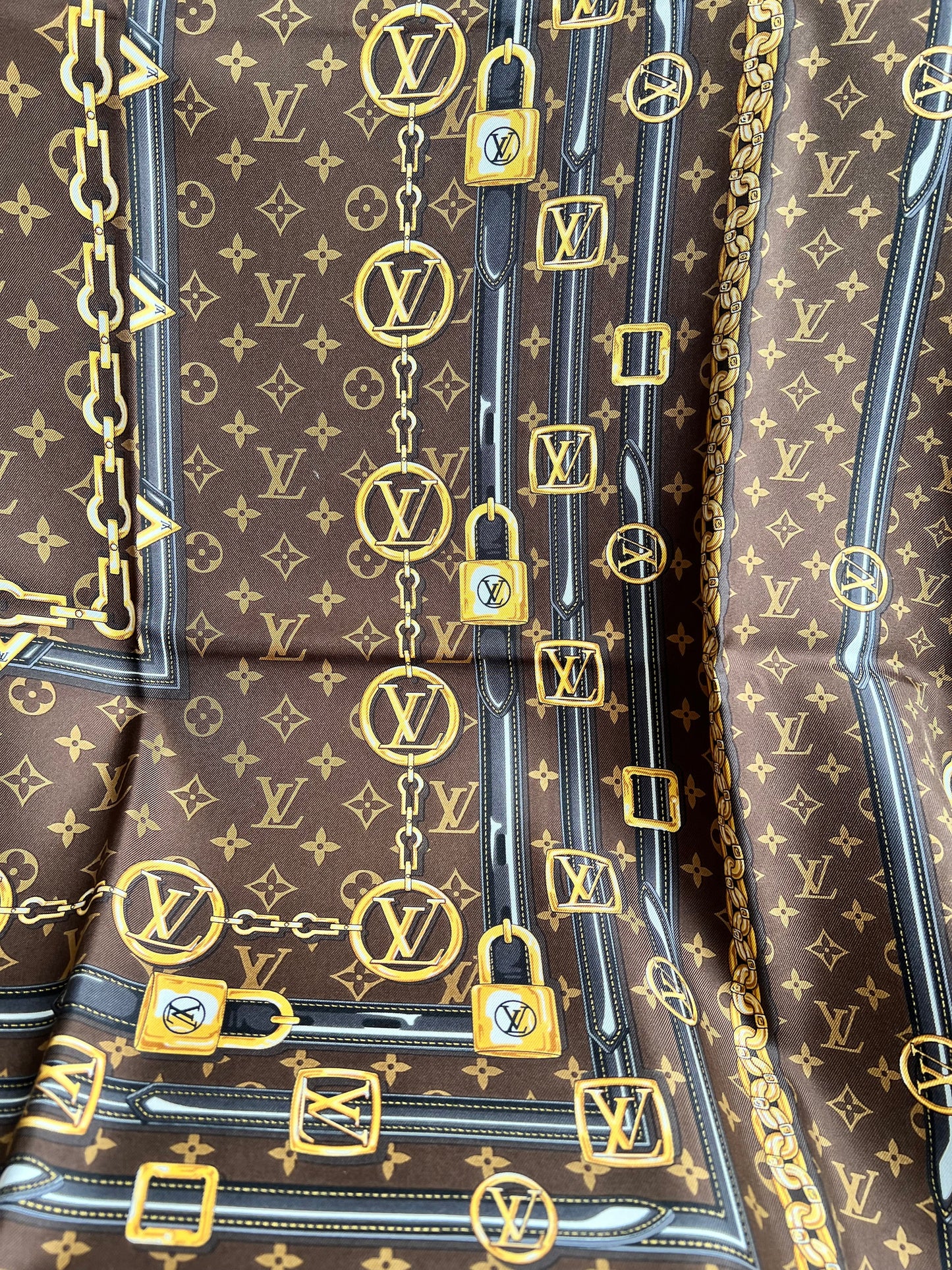 Louis Vuitton Silk Monogram Forever Scarf