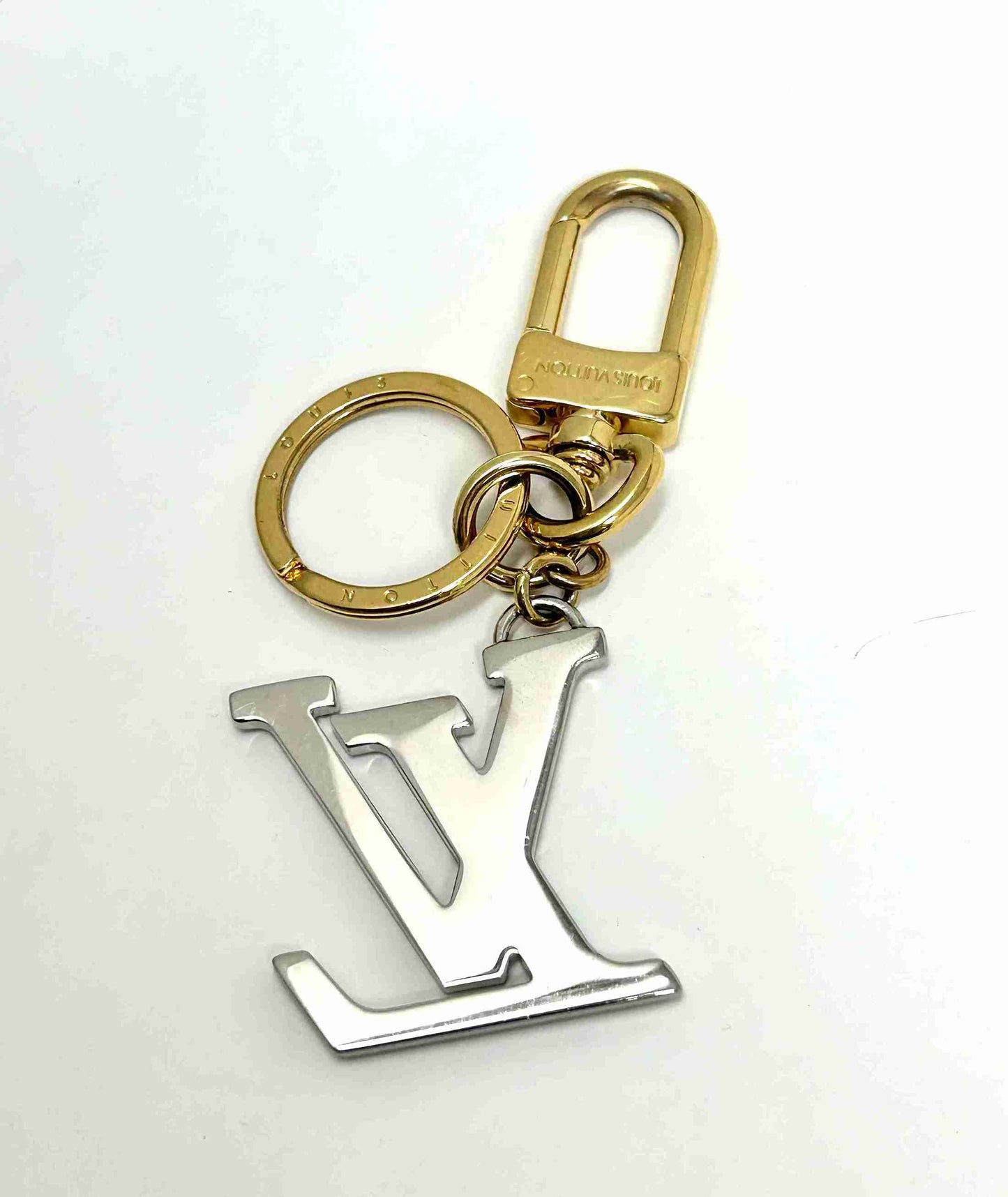 Louis Vuitton Gold LV Monogram Bag Charm And Key Holder