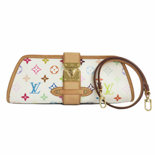 Louis Vuitton Monogram Multicolor Charley M40049 Bronze Shoulder Bag Backpack Pochette White 2w
