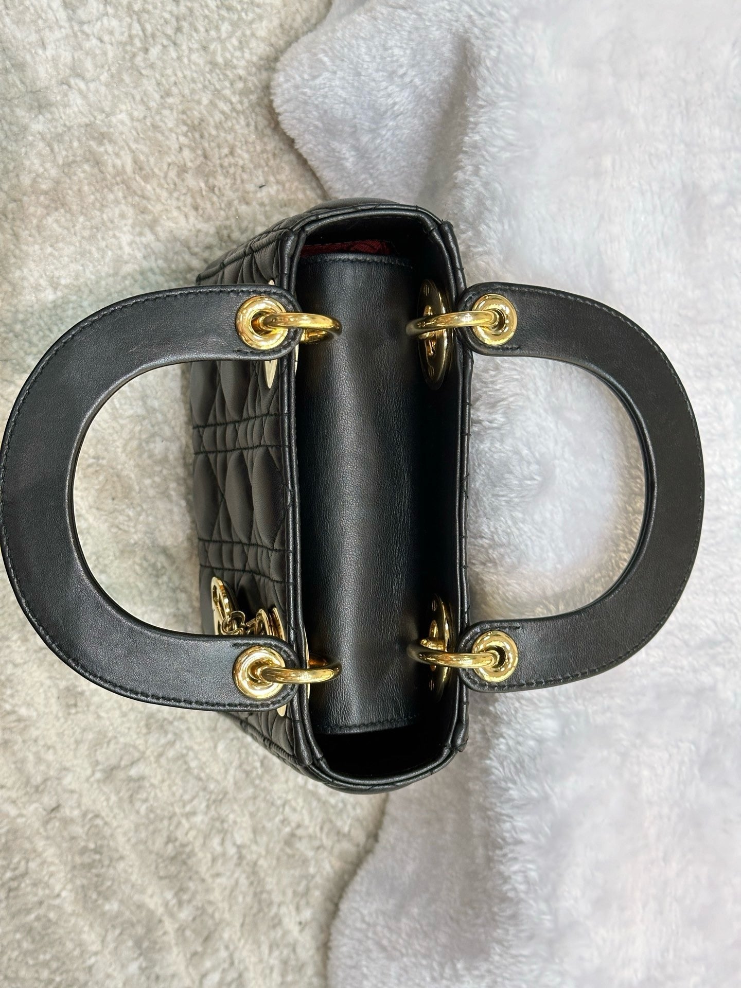 Christian Dior Mini Lambskin Cannage Lady Dior Black