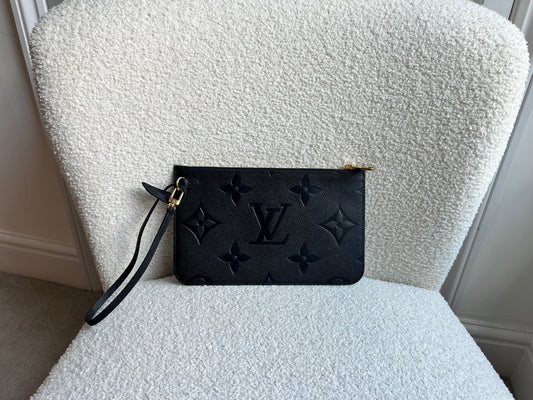 Louis Vuitton Pouch (from Neverfull) Black Empreinte
