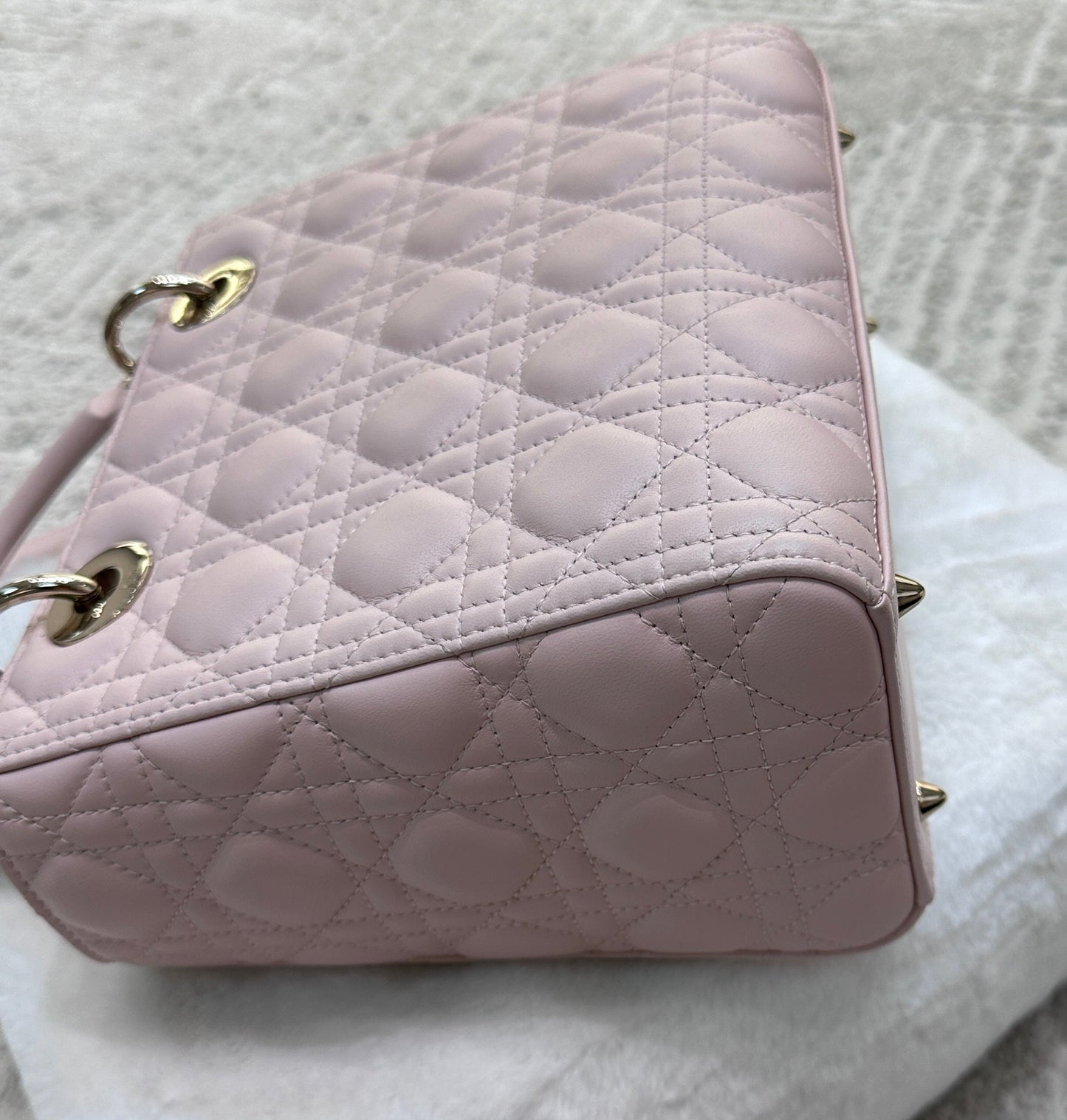 My Lady Medium Lady Dior Bag Pink Cannage Lambskin Flap Bag