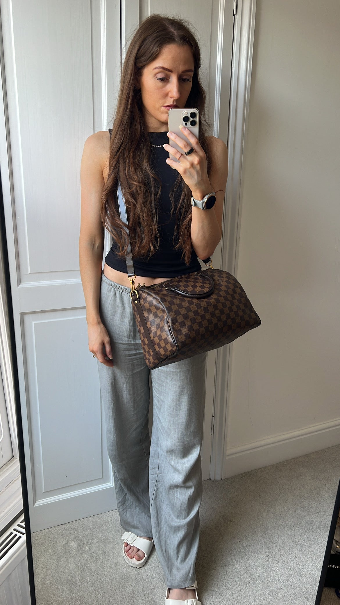 Louis Vuitton Speedy Bandouliere 30 Damier Ebene (RRP £1490)