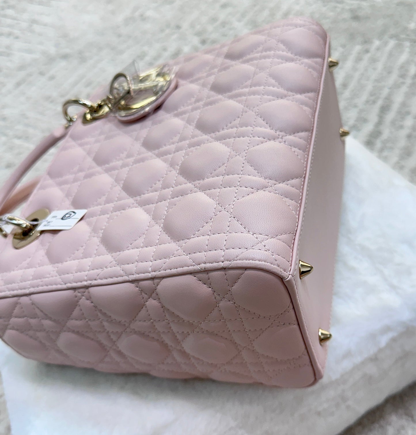 My Lady Medium Lady Dior Bag Pink Cannage Lambskin Flap Bag