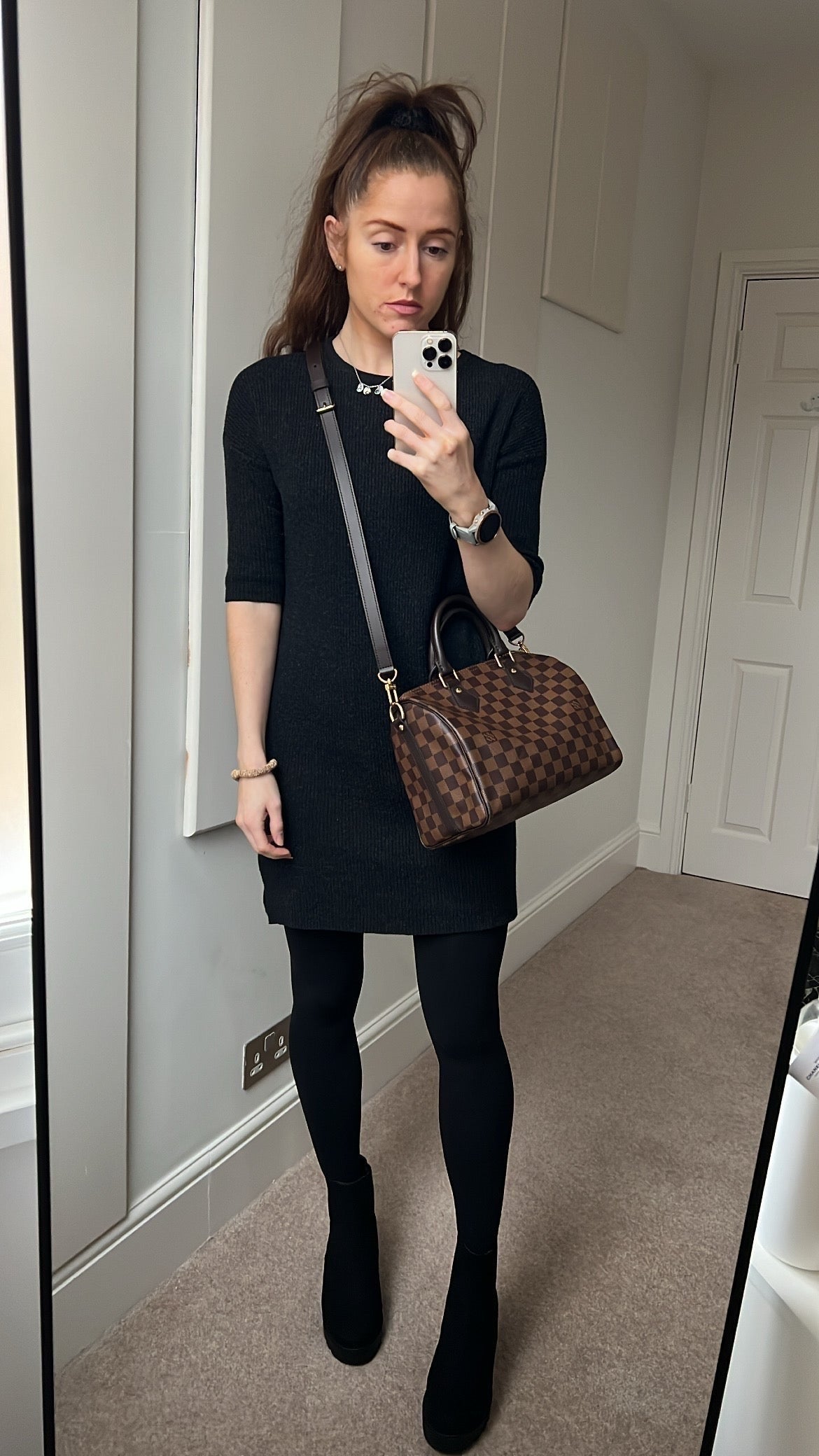 Louis Vuitton Speedy 25 Bandouliere Damier Ebene (RRP £1,420)