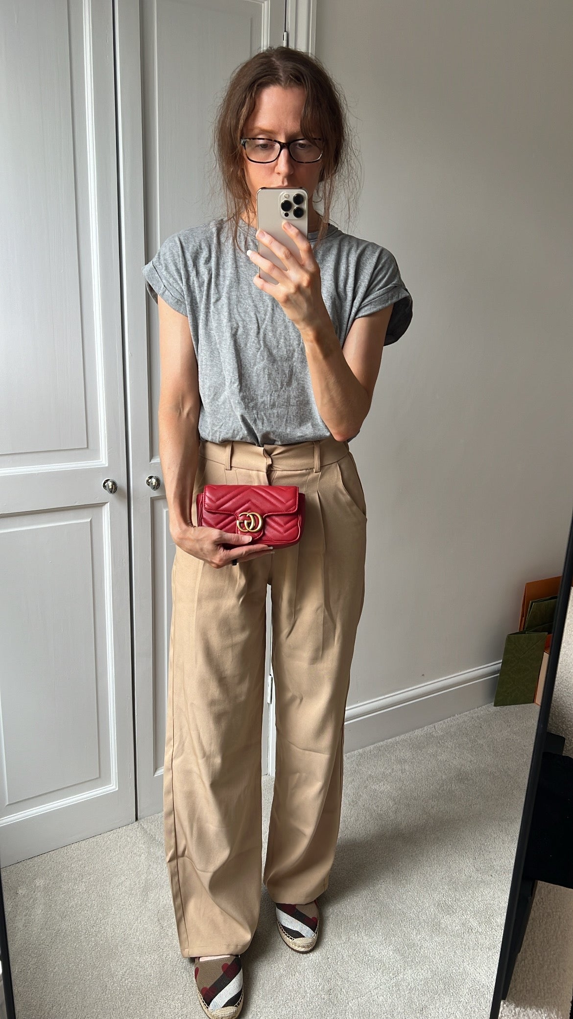 Gucci GG Hibiscus Red Marmont Super Mini Shoulder Bag (RRP £1080)