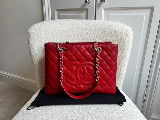 Chanel Red Caviar Grand Shopper Tote (GST)