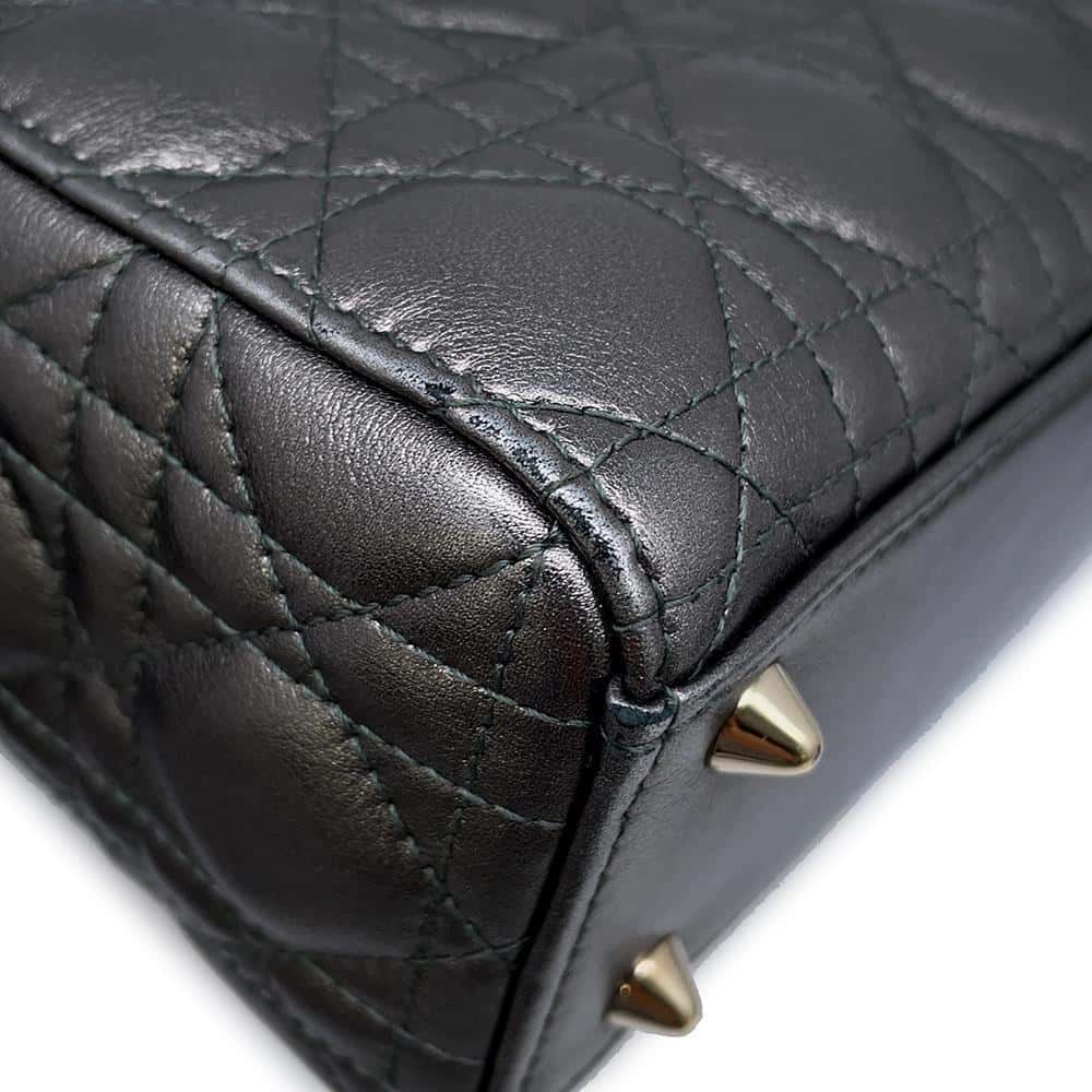 Dior Lady Dior MyABCDior GunMetalicM0538OWEC Leather Size Small