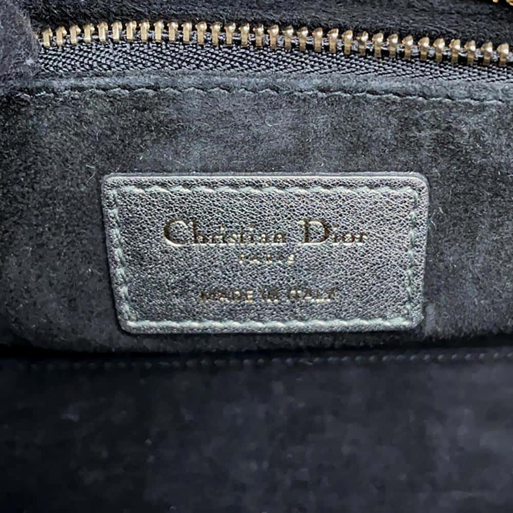 Dior Lady Dior MyABCDior GunMetalicM0538OWEC Leather Size Small