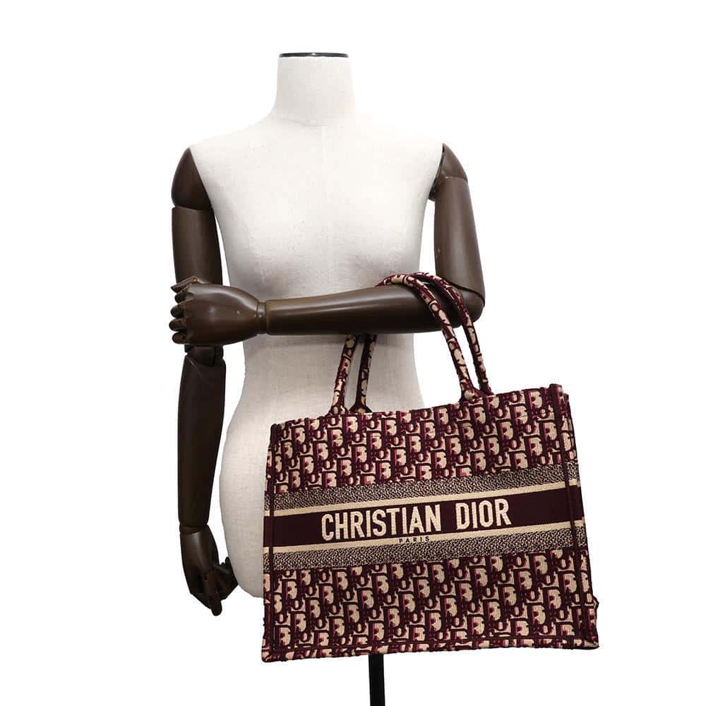 Dior Book tote BordeauxM1296ZRIW Canvas Size Medium