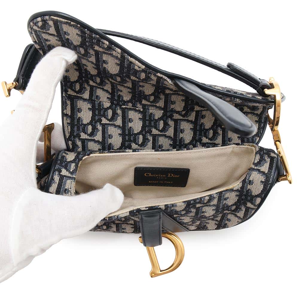 Dior Oblique Saddlebag NavyM0447CTZQ_M928 Canvas Size Mini