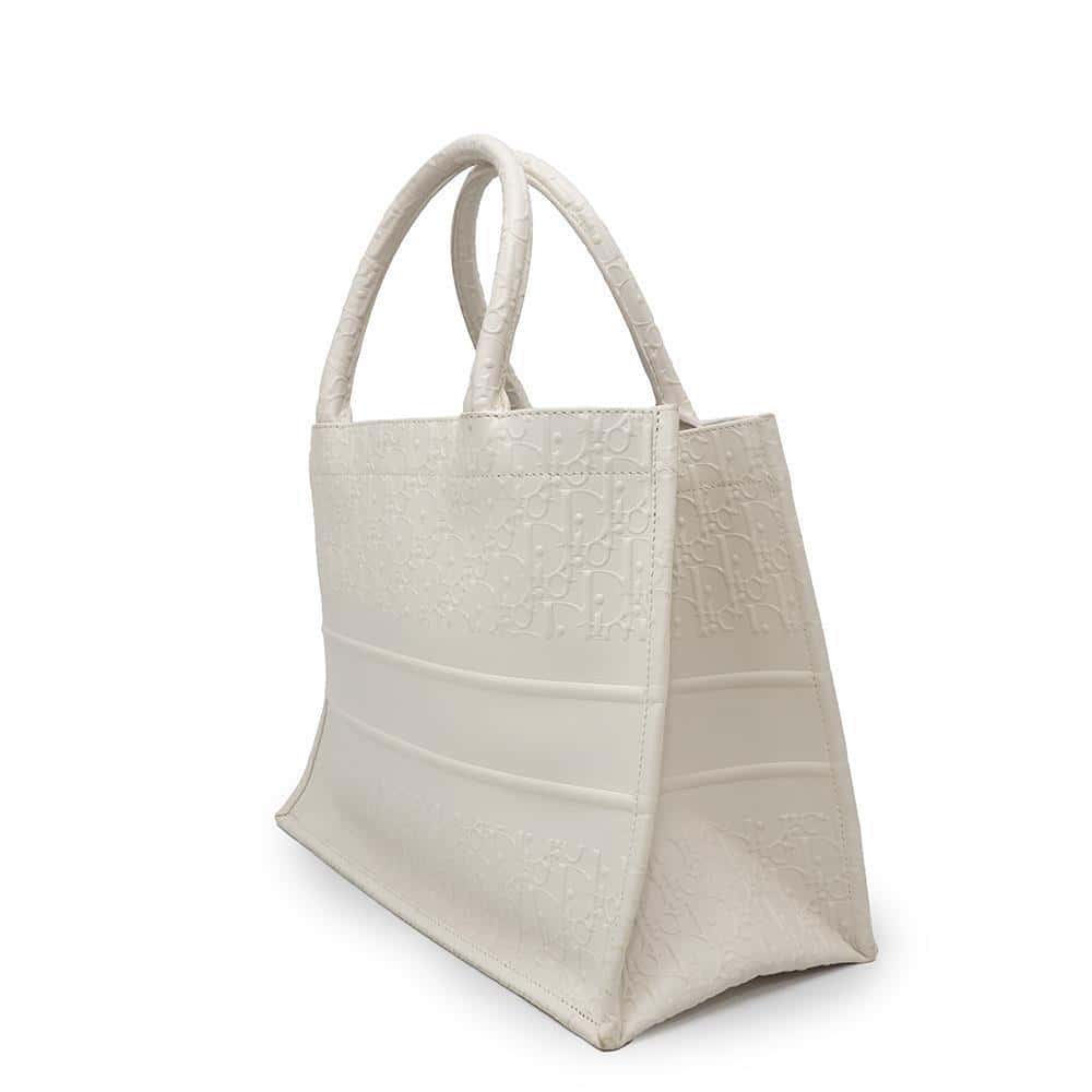 Dior Book tote White Leather Size Medium