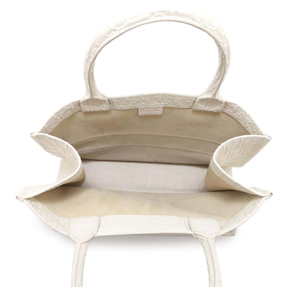 Dior Book tote White Leather Size Medium