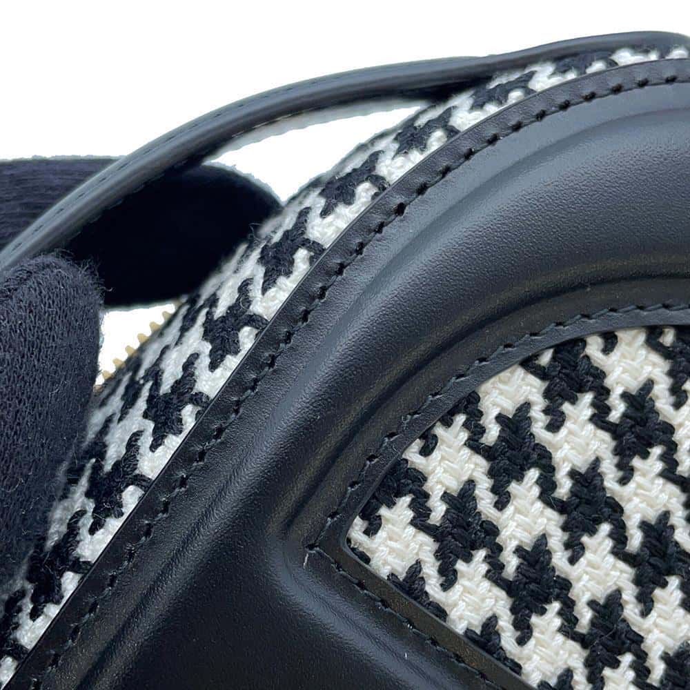 Dior Signature Oval Camera Bag White/BlackS2201UZMF_M911 Canvas Calf Leather