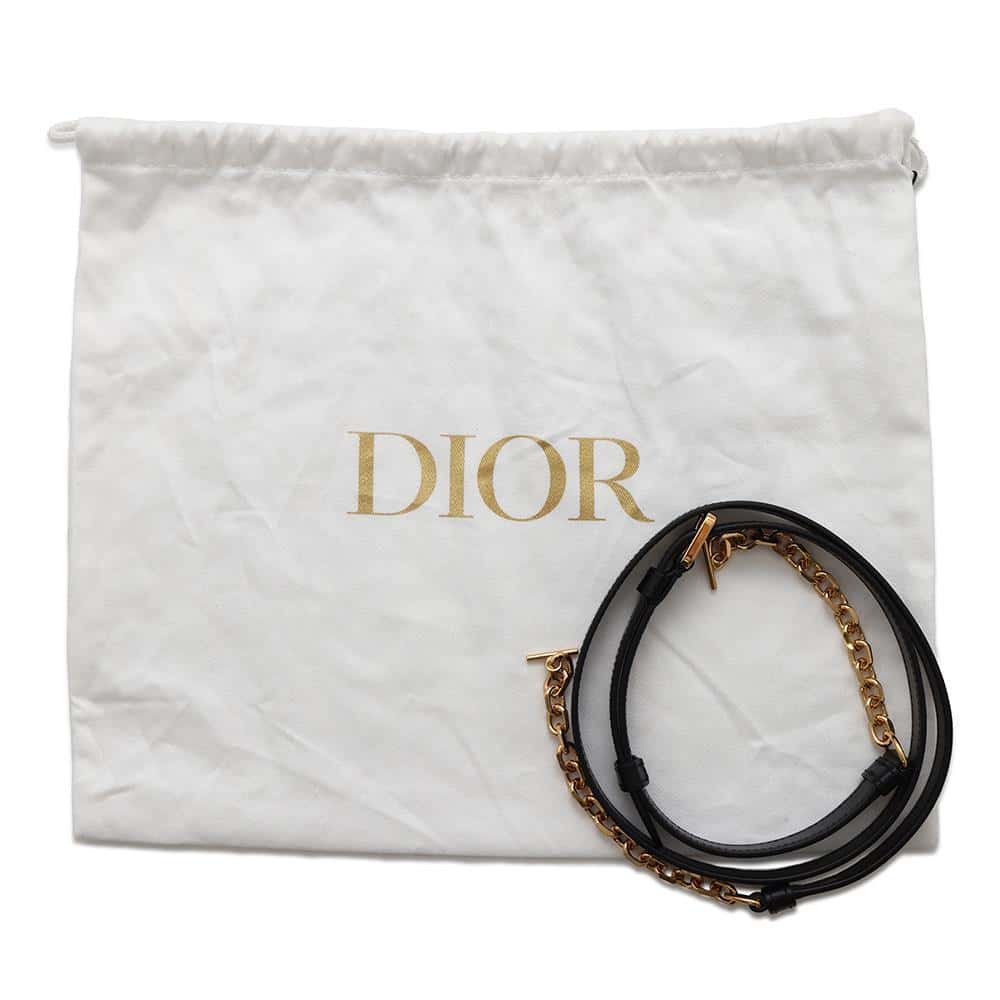 Dior Signature Oval Camera Bag White/BlackS2201UZMF_M911 Canvas Calf Leather