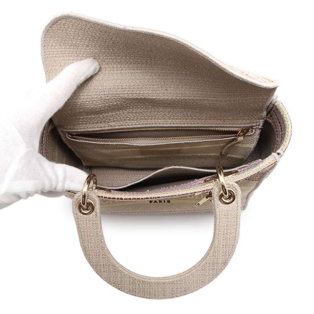 Dior Lady Delight Beige/Multicolor Canvas Size Medium
