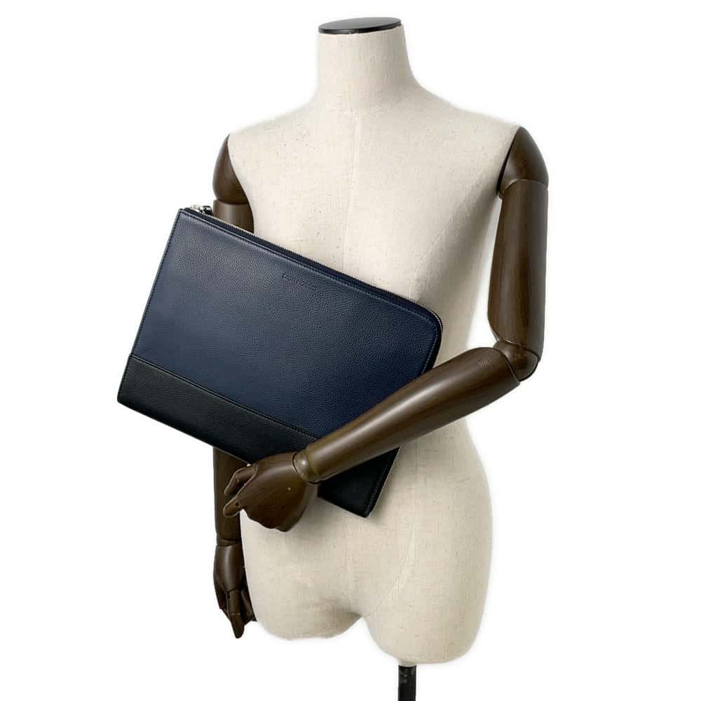 Dior Dior Homme Clutch Bag Navy/Black Leather