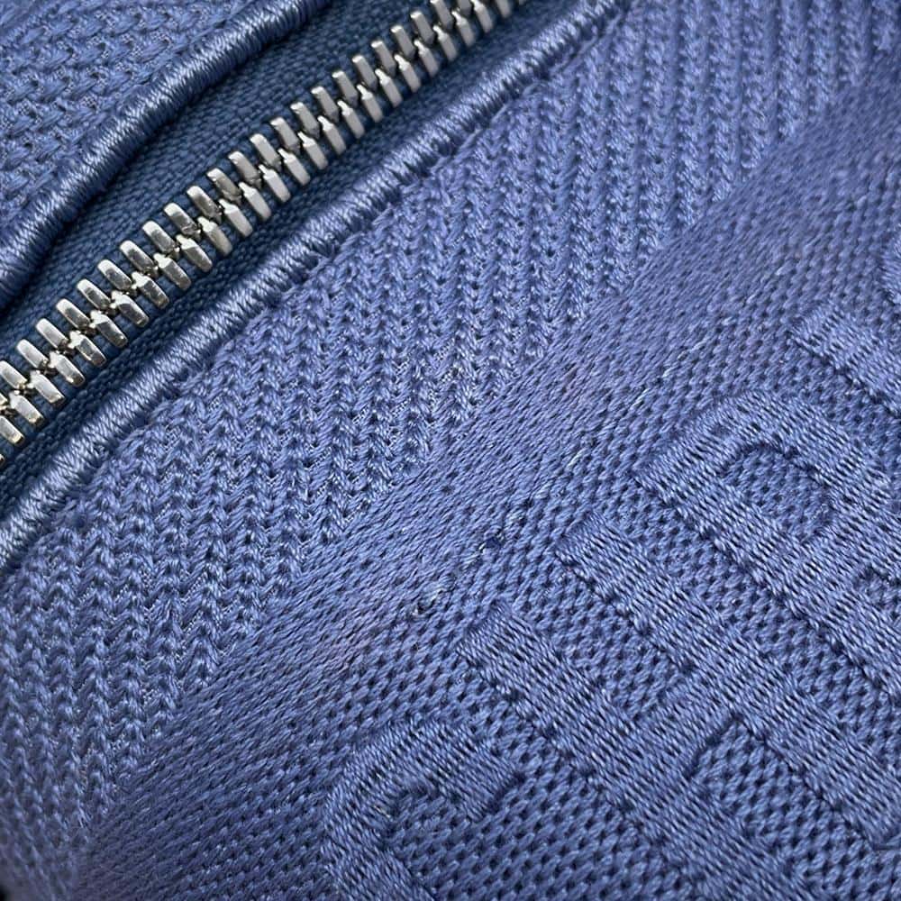 Dior Cannage Vanity Bag Light Blue Canvas