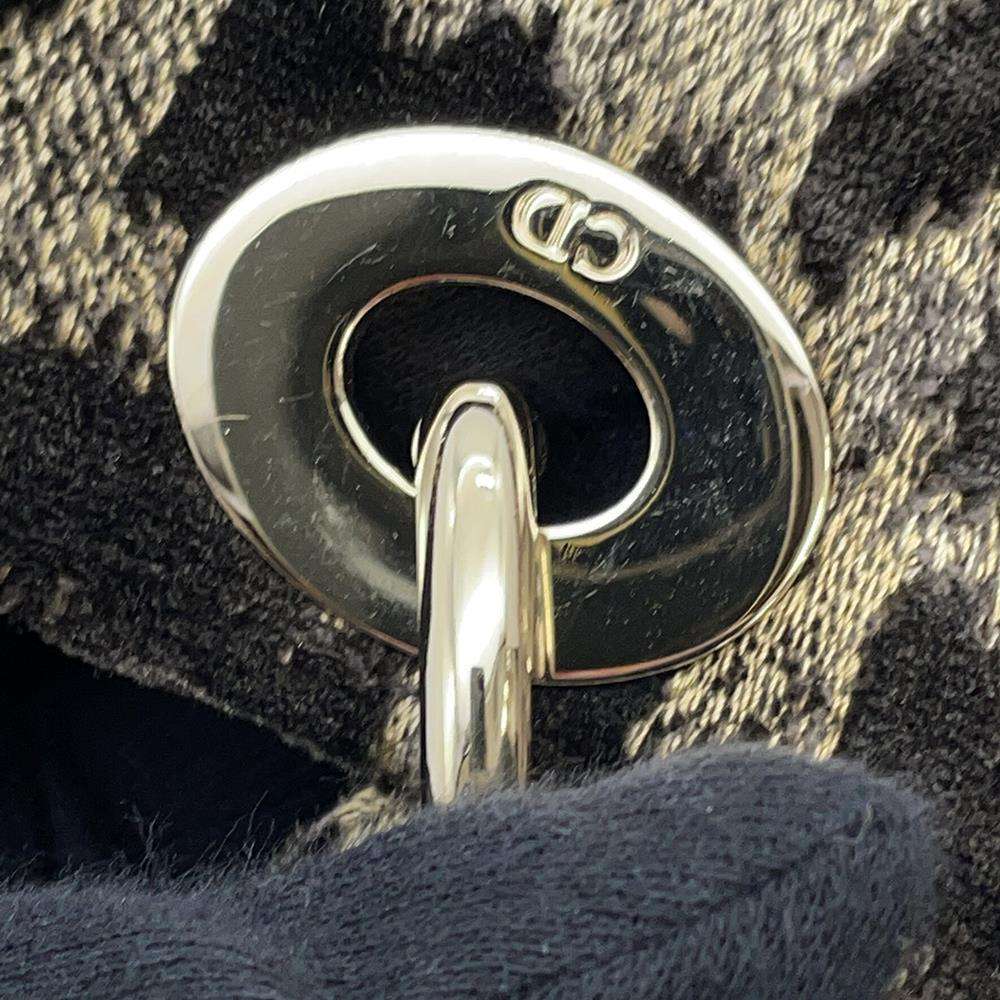 Dior Lady Dee Light Leopard Brown/Yellow/Red Velour Size Medium