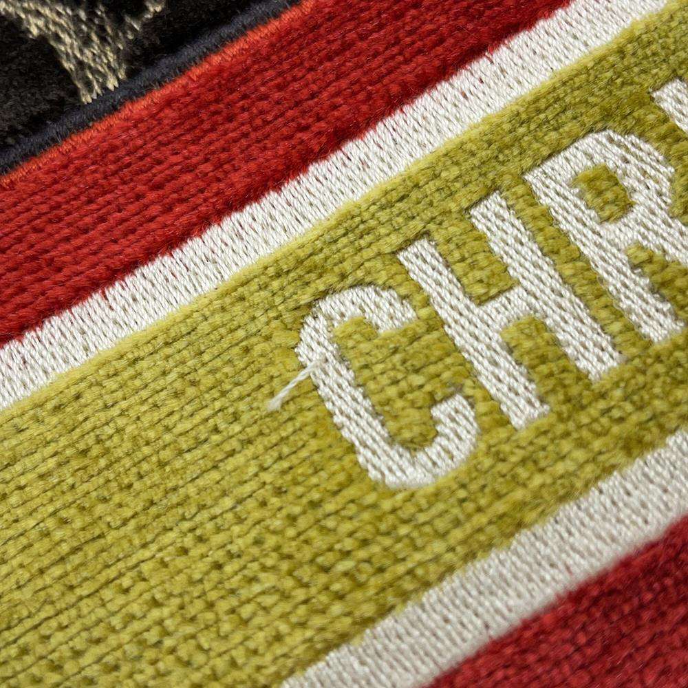 Dior Lady Dee Light Leopard Brown/Yellow/Red Velour Size Medium