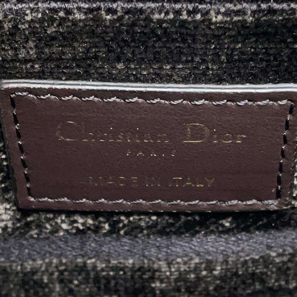 Dior Lady Dee Light Leopard Brown/Yellow/Red Velour Size Medium