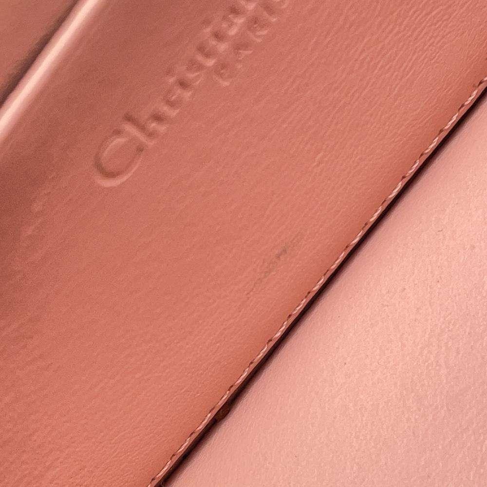 Dior Cannage ChainPouch Pink Patent Leather