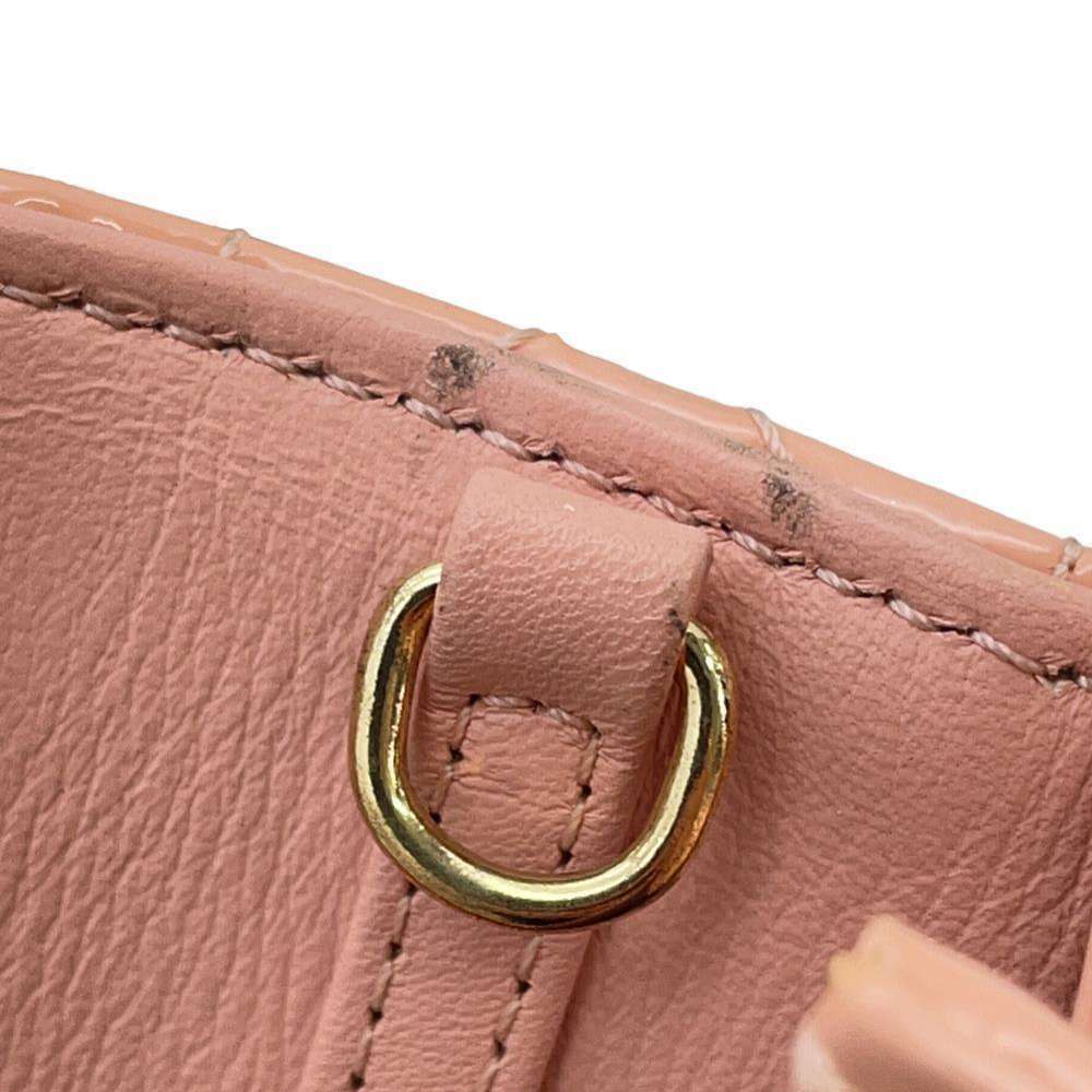 Dior Cannage ChainPouch Pink Patent Leather