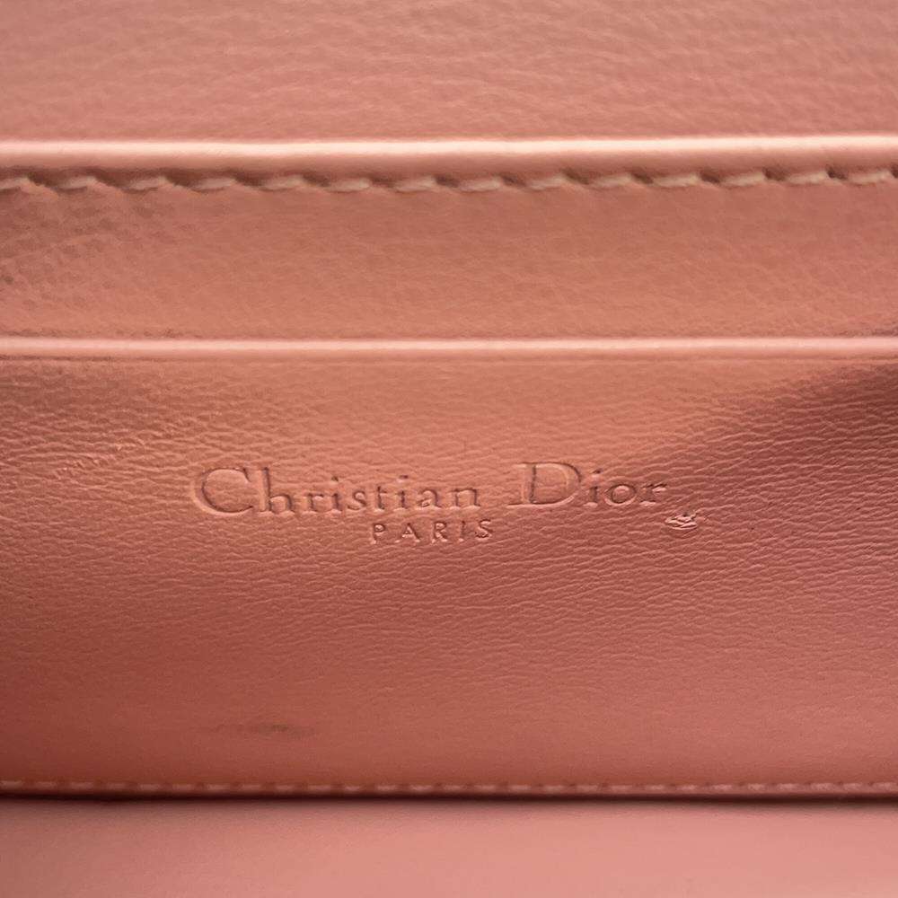 Dior Cannage ChainPouch Pink Patent Leather