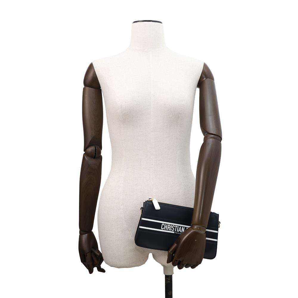 Dior Vibe Shoulder Bag Navy/White Leather