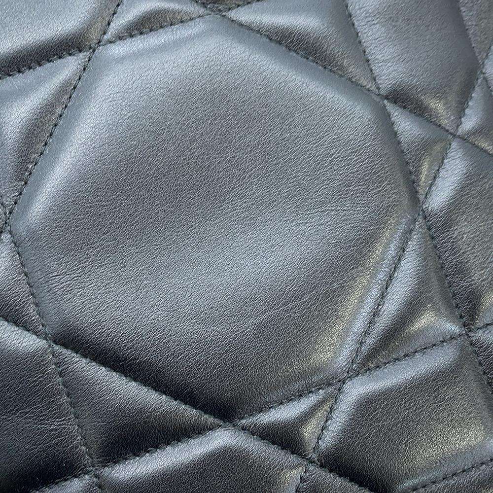 Dior ArchiCannage Essential ChainTote Bag Black Leather Size Small