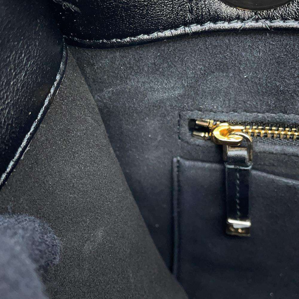 Dior ArchiCannage Essential ChainTote Bag Black Leather Size Small