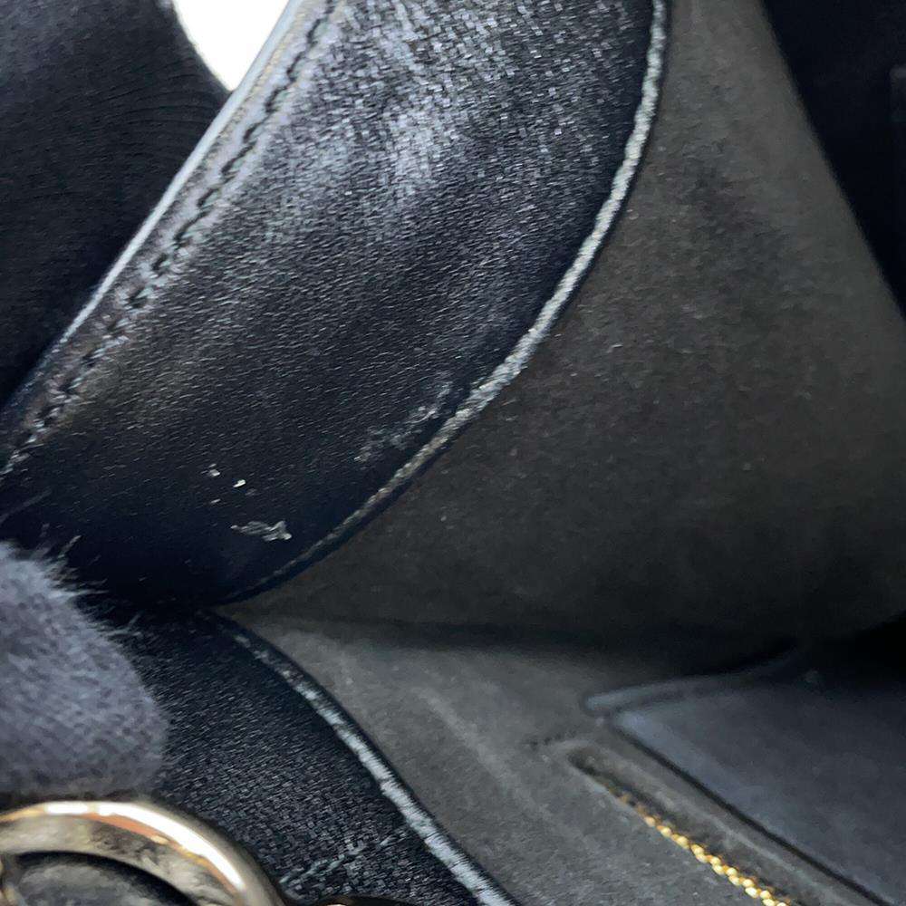 Dior ArchiCannage Essential ChainTote Bag Black Leather Size Small