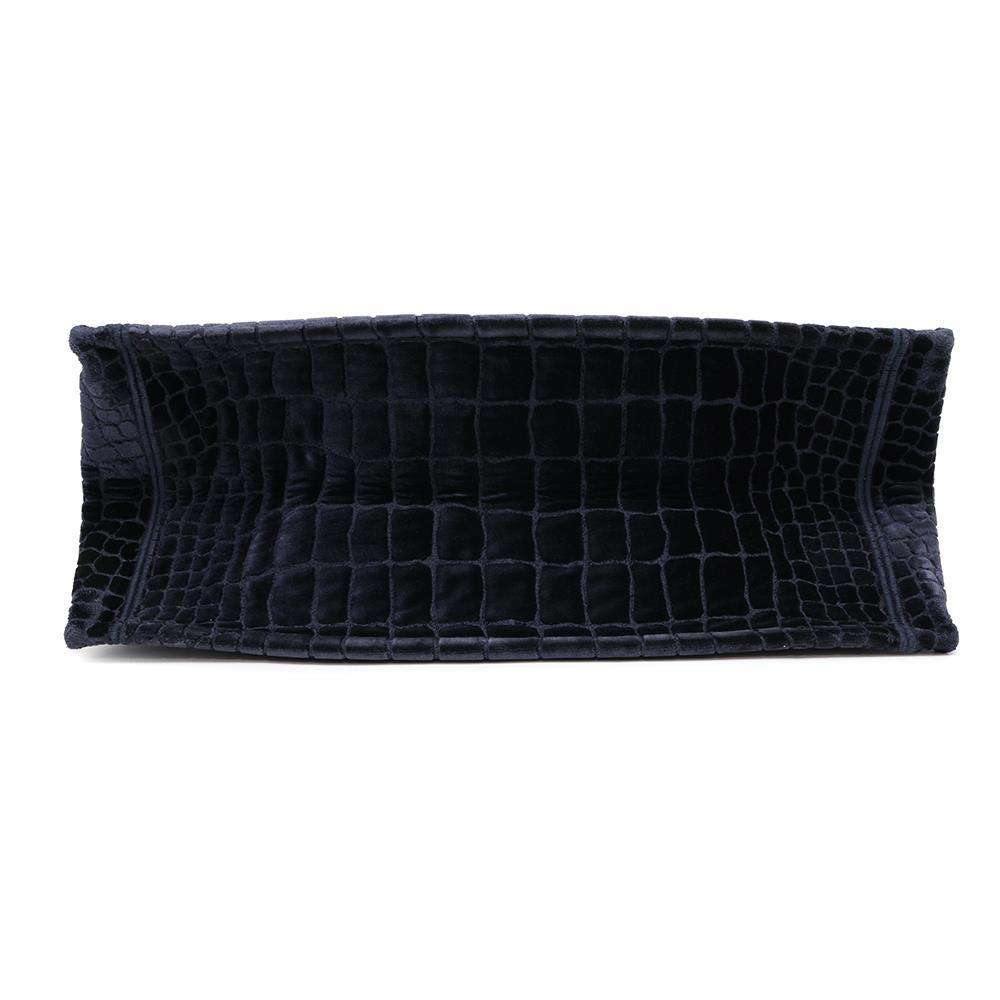 Dior Book tote Navy/RedM1286ZTGU Velvet Size Large