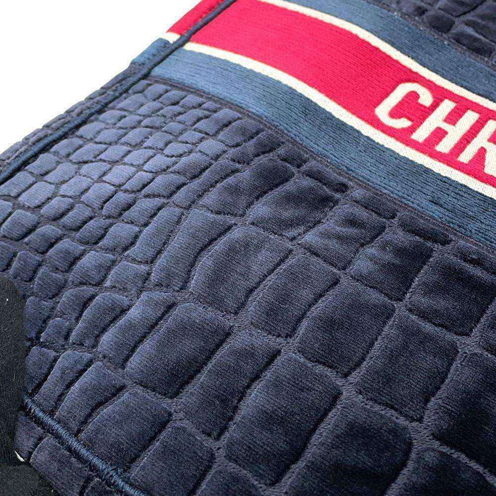 Dior Book tote Navy/RedM1286ZTGU Velvet Size Large