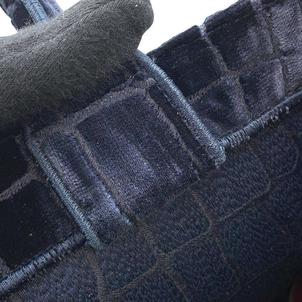 Dior Book tote Navy/RedM1286ZTGU Velvet Size Large