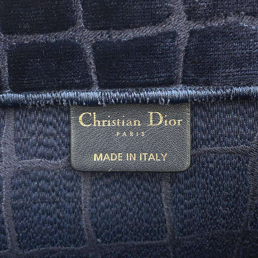Dior Book tote Navy/RedM1286ZTGU Velvet Size Large