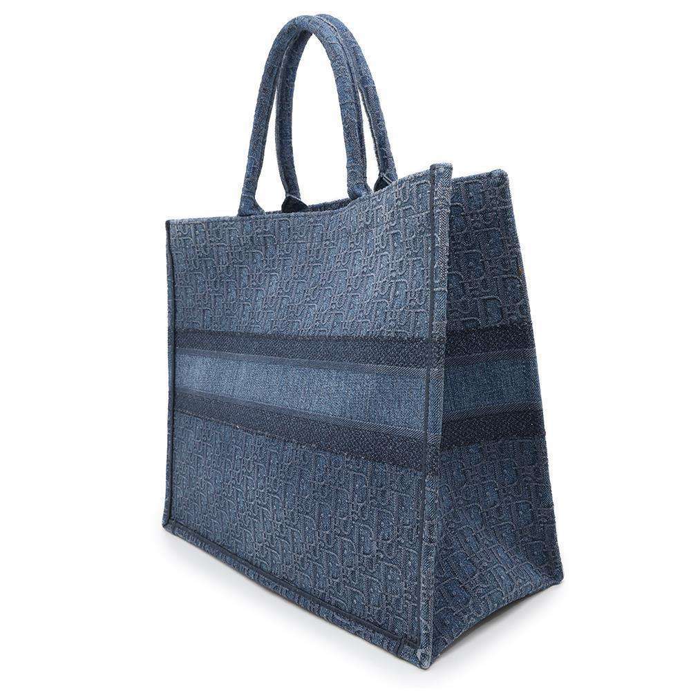 Dior Book tote NavyM1286ZWAL Denim Size Large