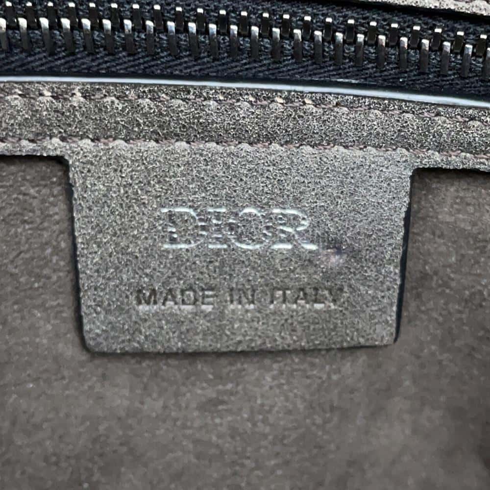 Dior Saddle 2WAY Shoulder Bag Gray Mouton Leather