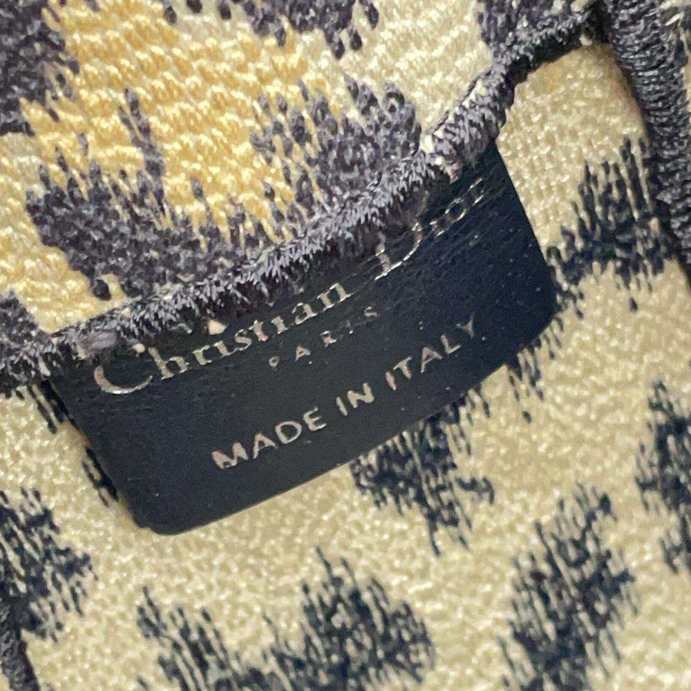 Dior Embroidery Shoulder Bag Brown Canvas