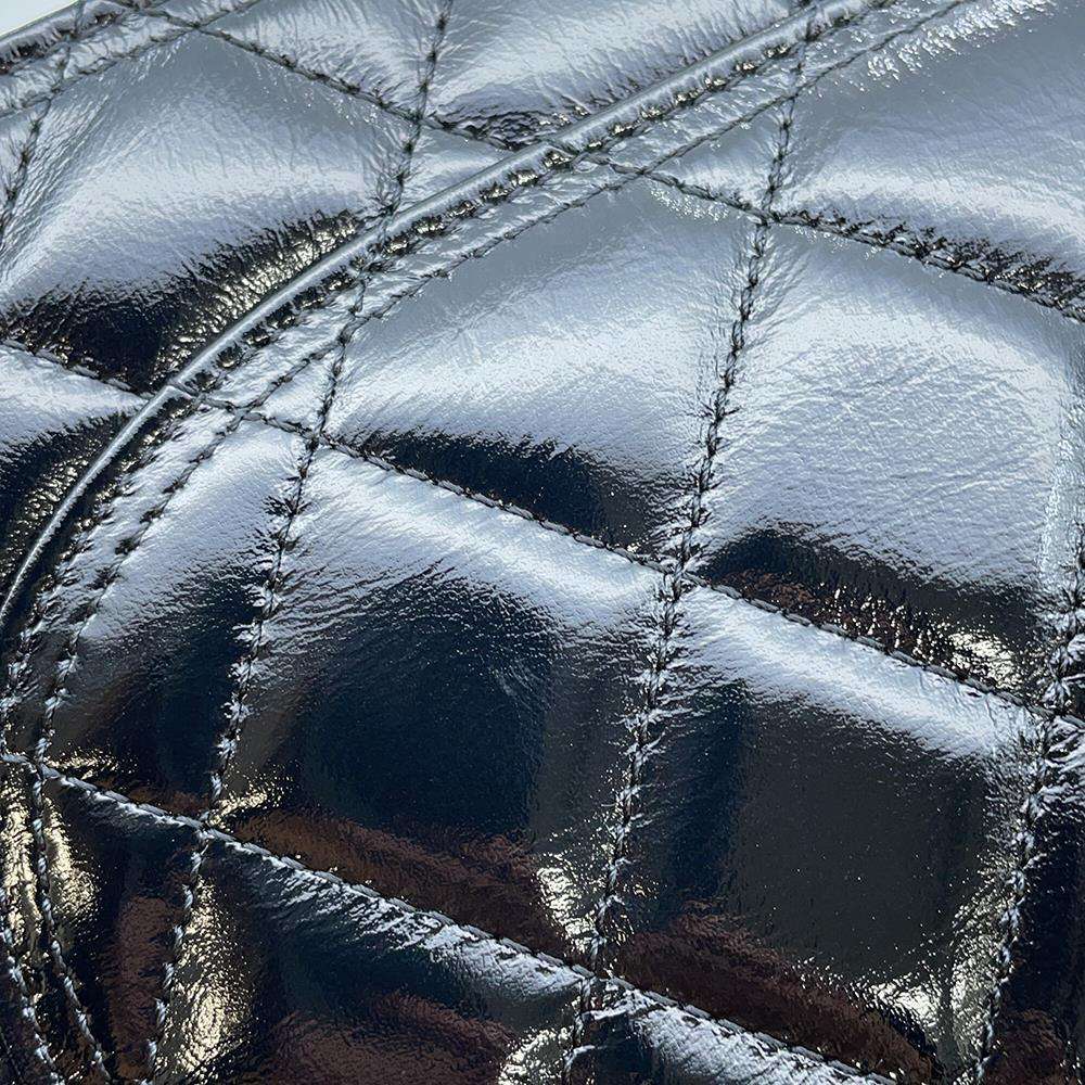 CHANEL Matelasse Flap Bag BlackAS4051 Shiny Calf Leather Size 27