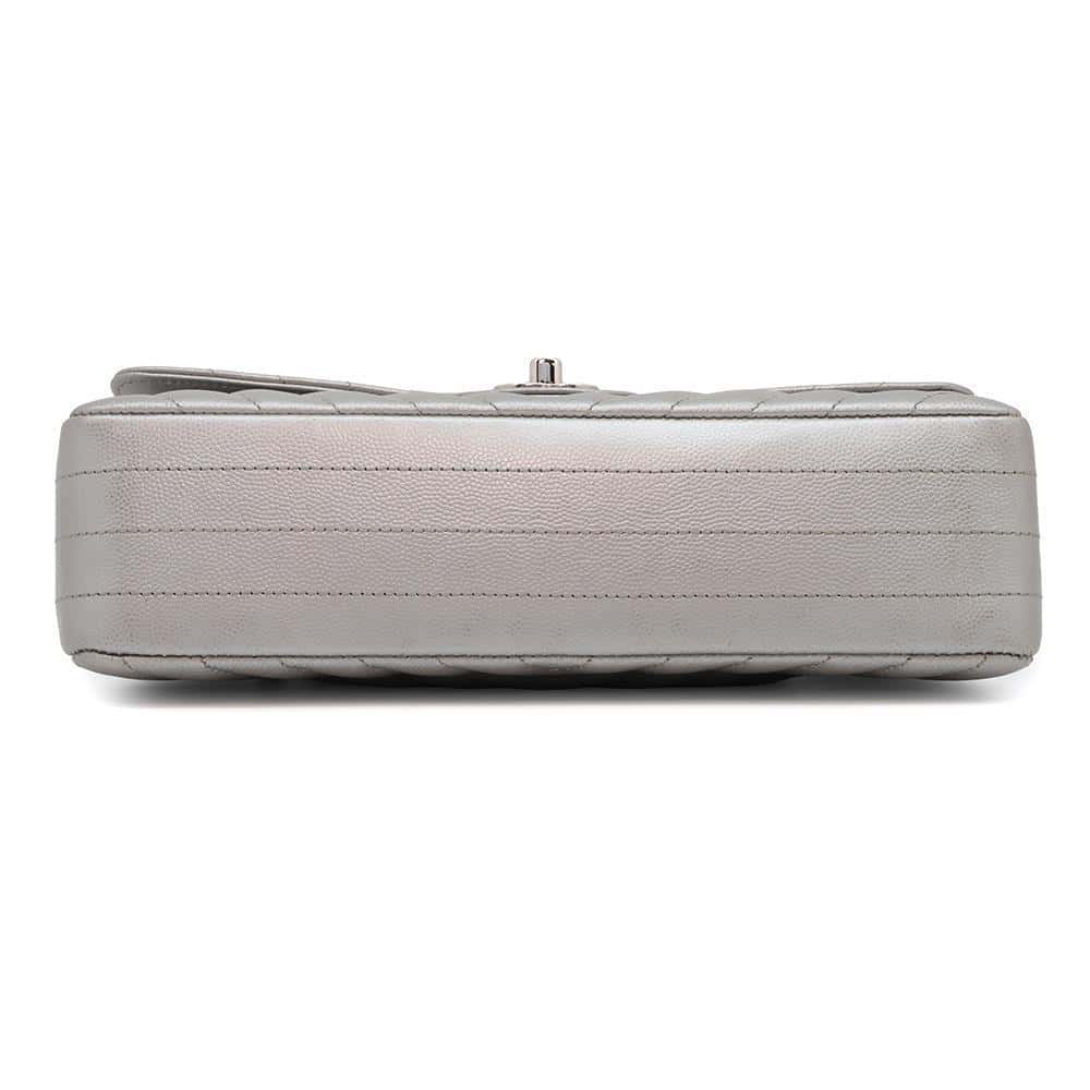 CHANEL Matelasse V Stitch ChainShoulder SilverA01112 Caviar Leather