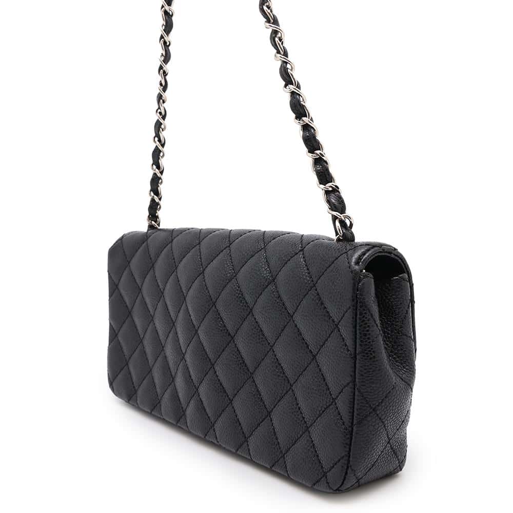 CHANEL Matelasse ChainShoulder Black Caviar Leather