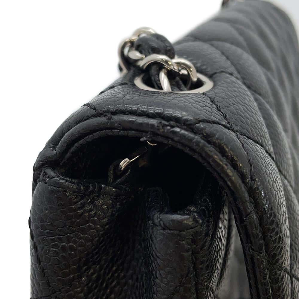 CHANEL Matelasse ChainShoulder Black Caviar Leather