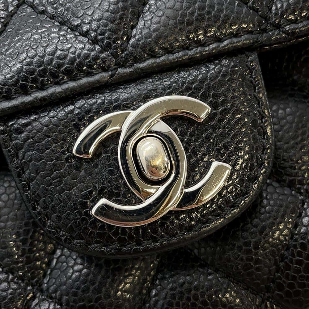 CHANEL Matelasse ChainShoulder Black Caviar Leather