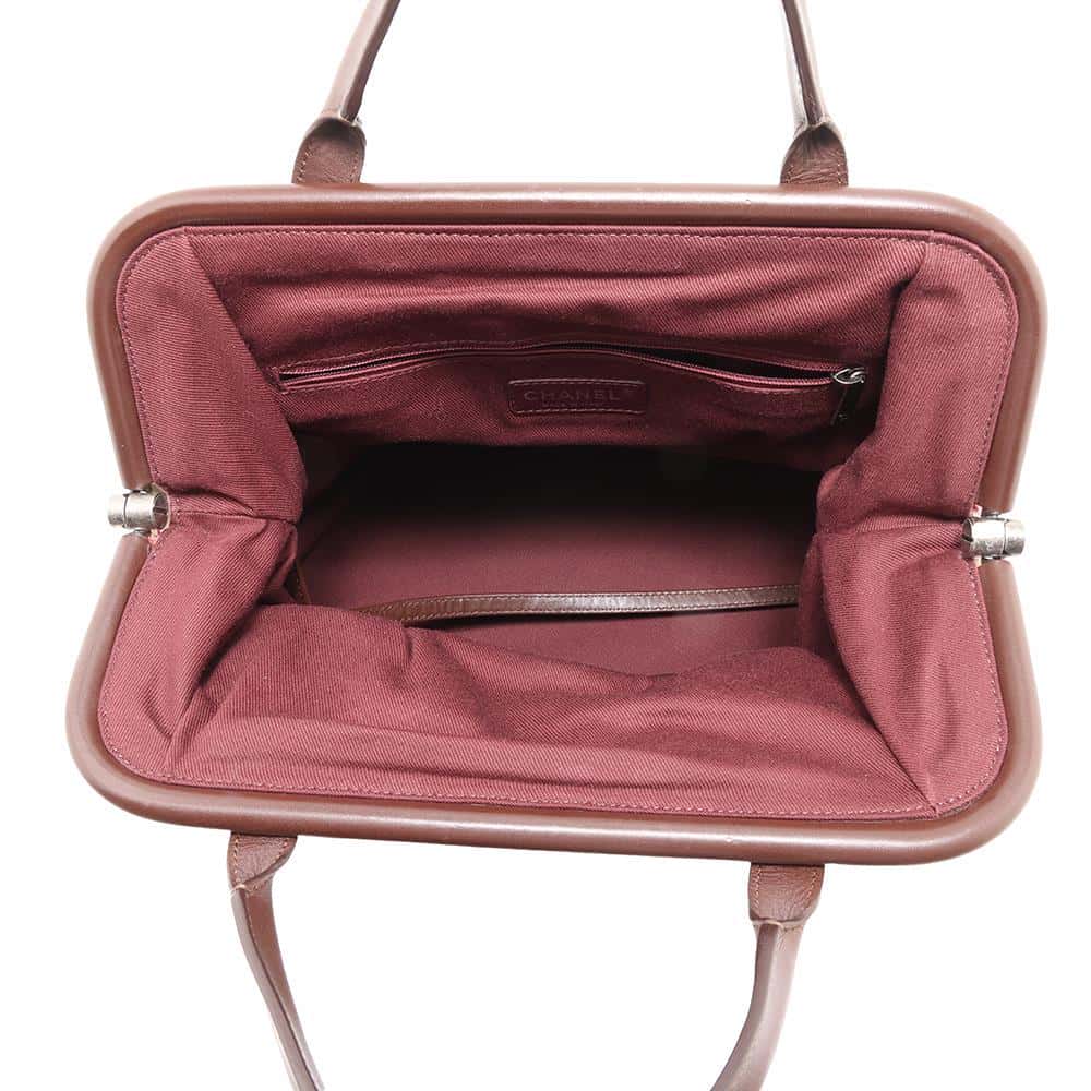 CHANEL Embroidery Graffiti Bag Khaki/BrownA92791 Canvas Leather