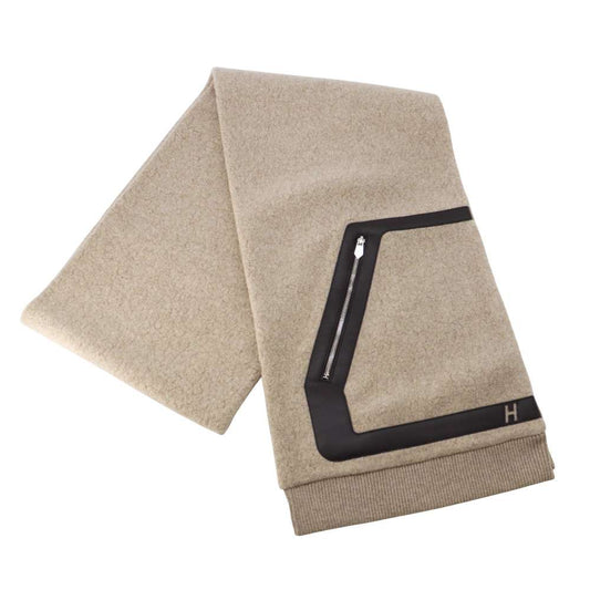 HERMES Scarf "Teddy Pocket" desaire Wool 65% Cashmere35%