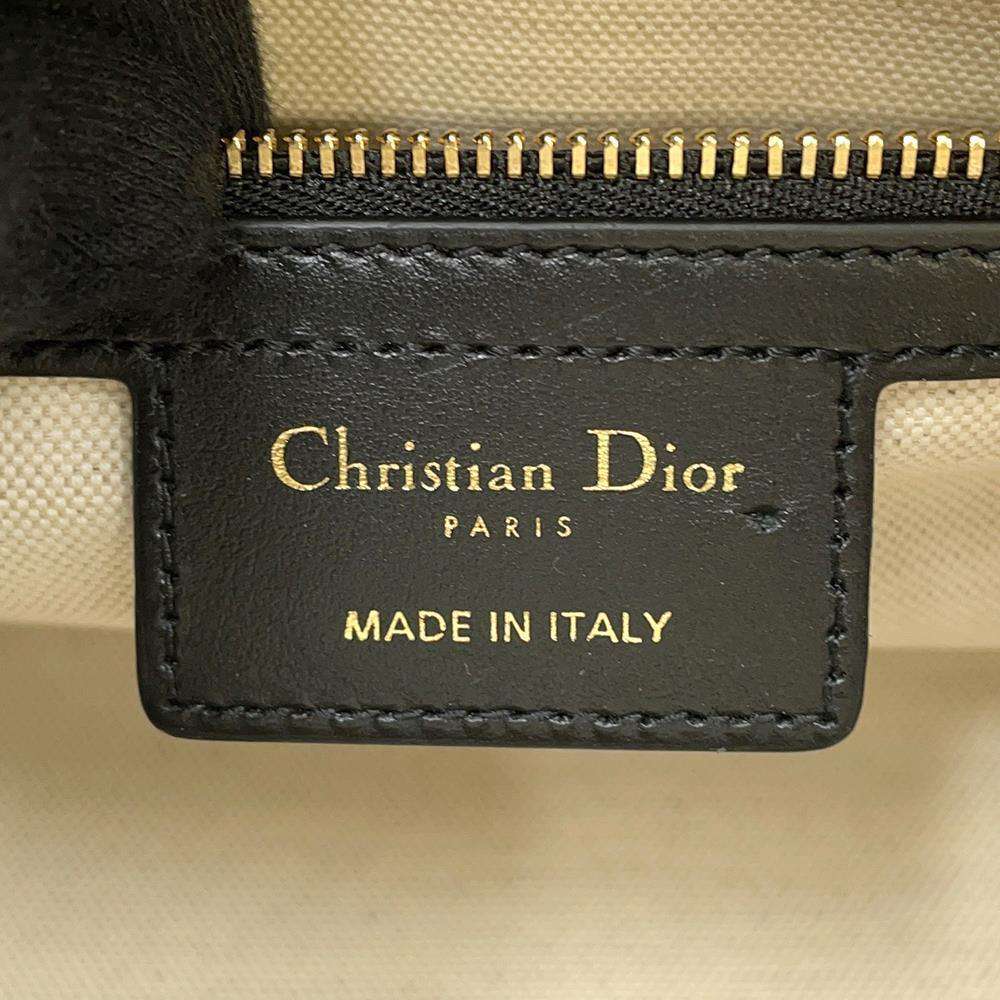 Dior Vibe Classic Bowling Bag 2wayBag Black/WhiteM620900BR Calf Leather Rubber Size Small